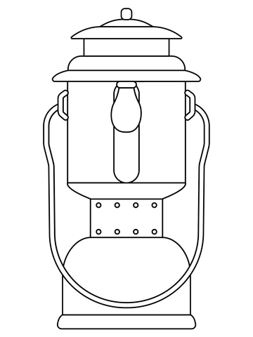 Camping Lantern Coloring Page